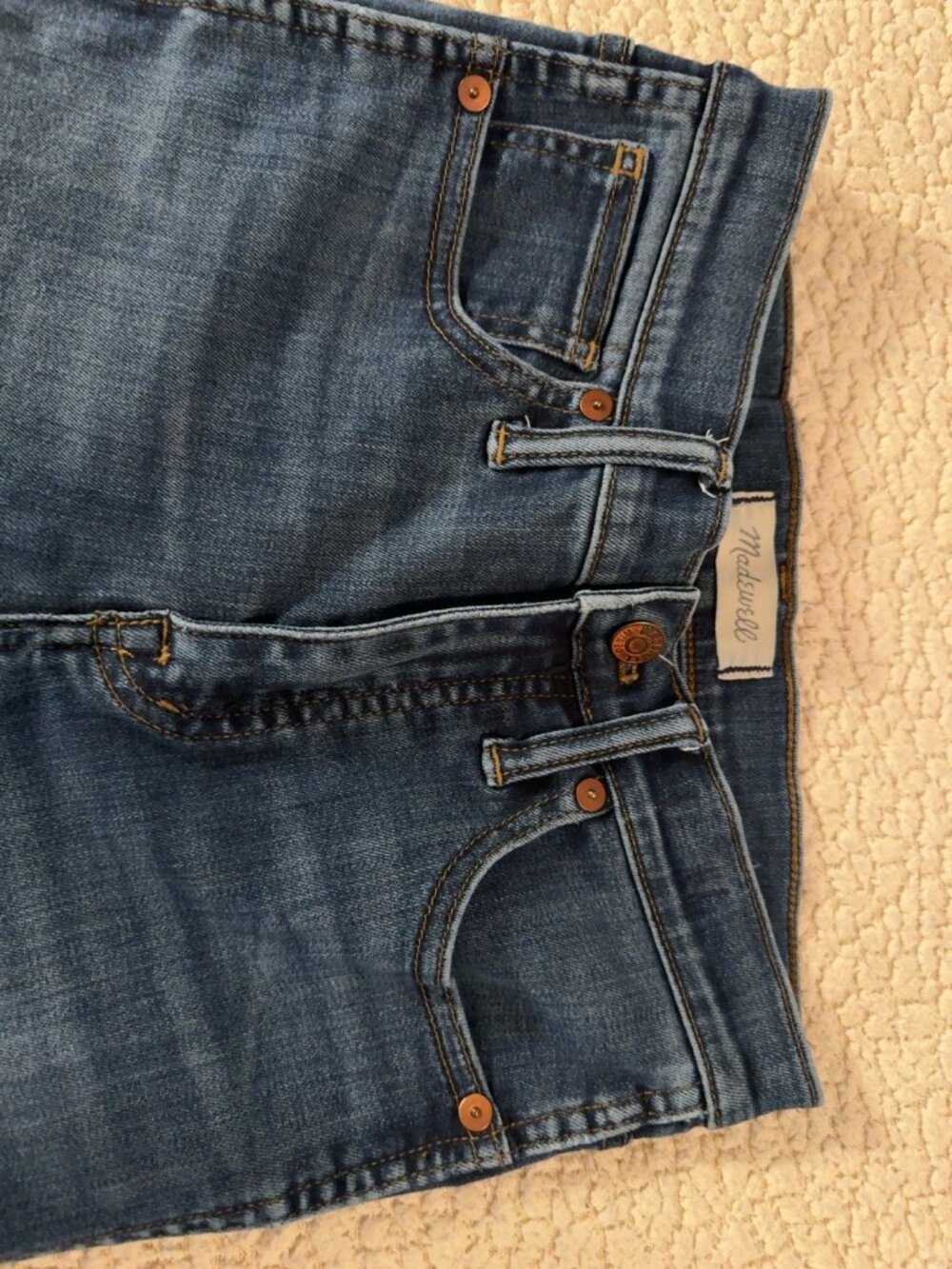 Madewell 10" High Rise Skinny Jeans Size 25 Medium Wash - Picture 4 of 8